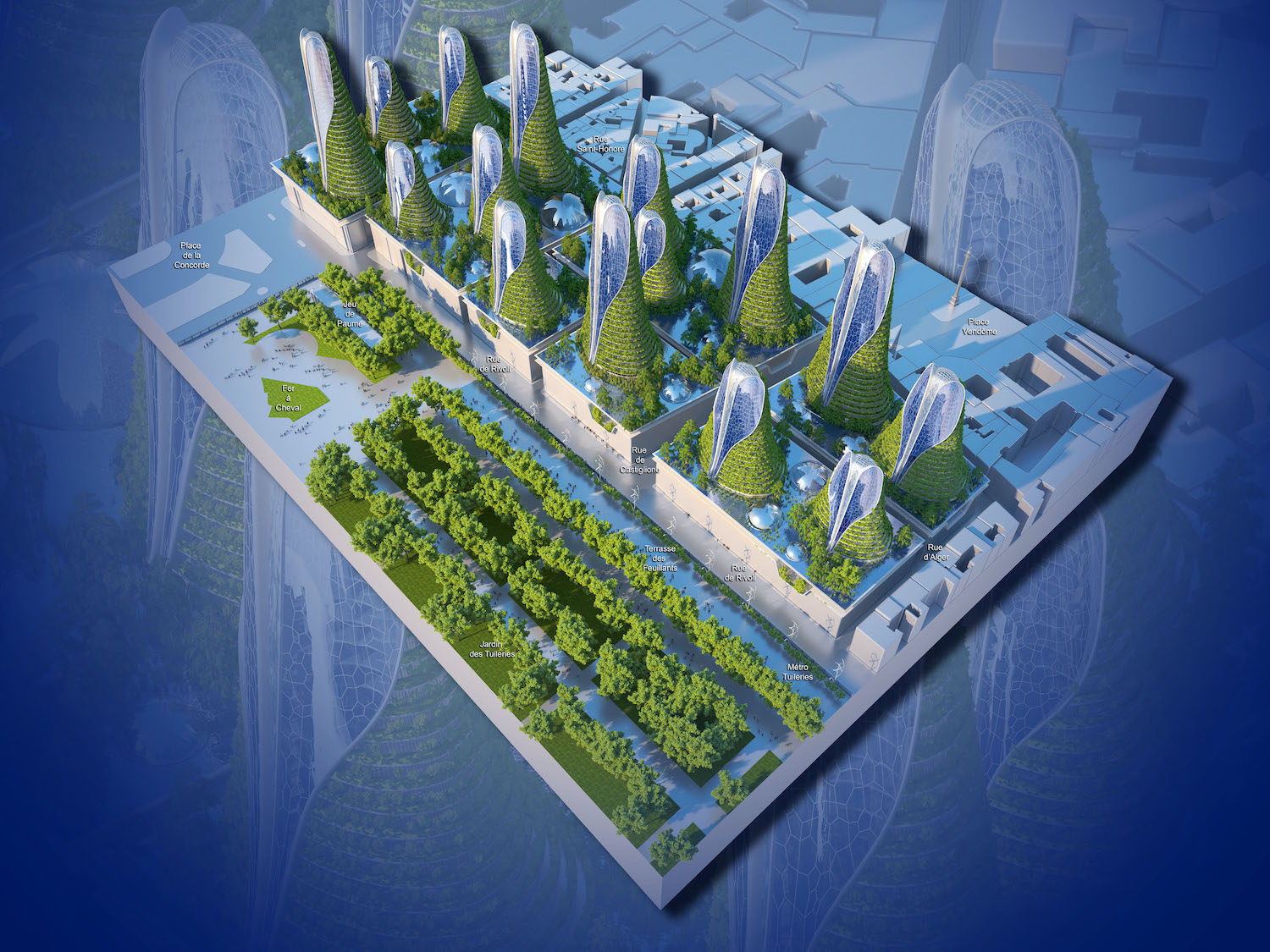 Paris Smart City 2050 by Vincent CallebaFuturistic